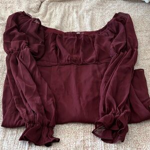 Elegant Burgundy Dress